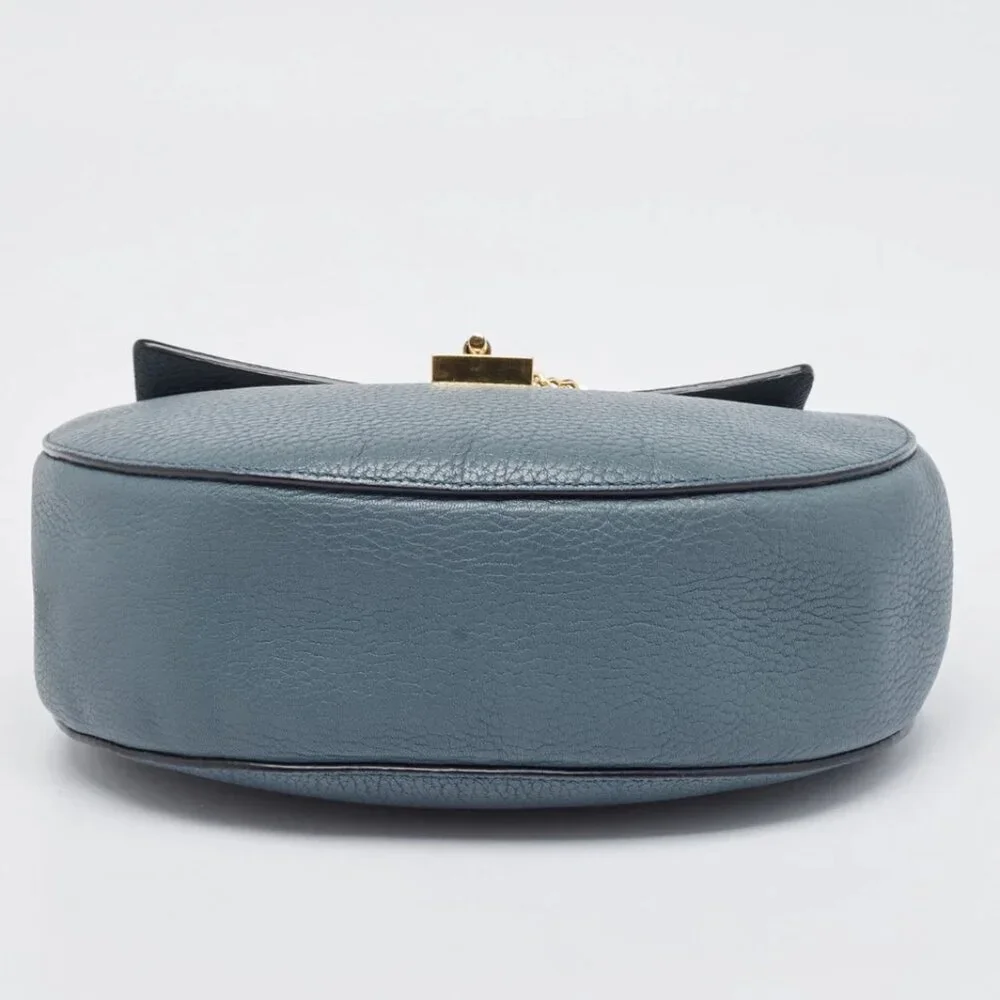 Chloe Blue Leather Medium Drew Shoulder Bag 436-050225 - Picture 4 of 9